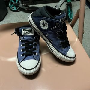 Kids Converse blue mid-highs size 1